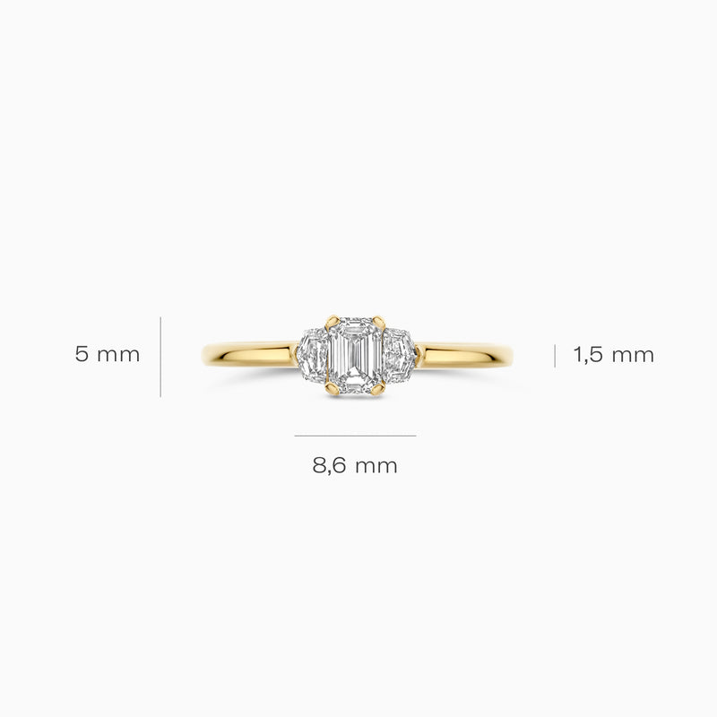 Blush Lab Diamonds ring 14K geel goud met lab diamant LG1040Y