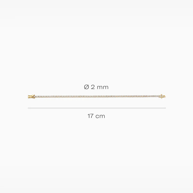 Blush Lab Diamonds tennis armband 14K geel goud met lab diamant LG2005Y