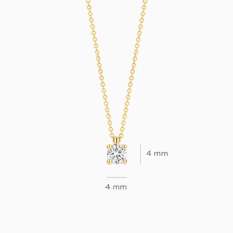 Blush Lab Diamonds collier 14K geel goud met lab diamant LG3001Y