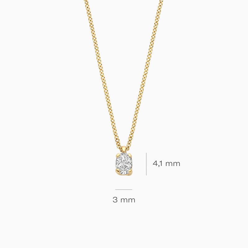 Blush Lab Diamonds collier 14K geel goud met lab diamant LG3015Y