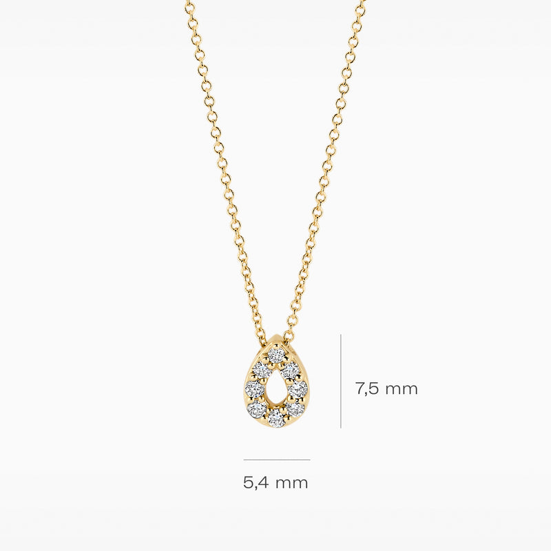 Blush Lab Diamonds collier 14K geel goud met lab diamant LG3018Y