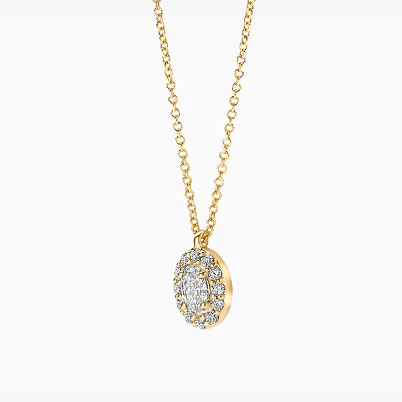 Blush Lab Diamonds collier 14K geel goud met lab diamant LG3019Y