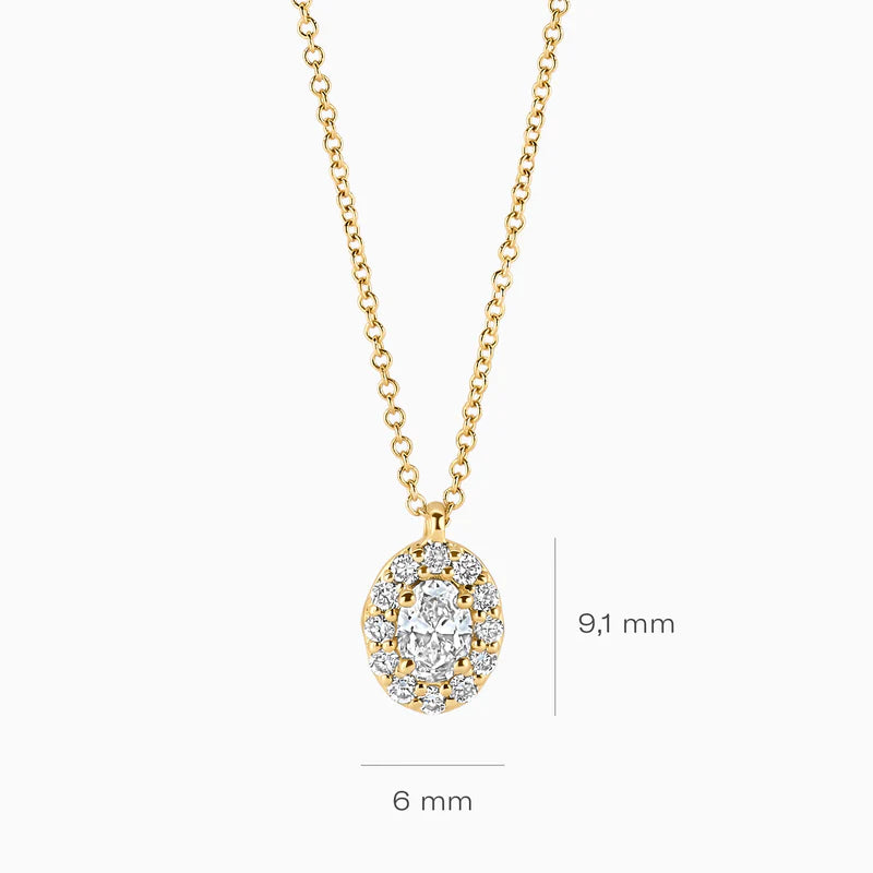 Blush Lab Diamonds collier 14K geel goud met lab diamant LG3019Y