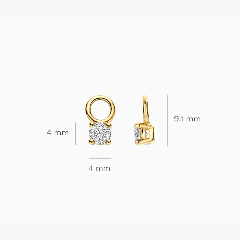 Blush Lab Diamonds oorbedels 14K geel goud met lab diamant LG9000Y