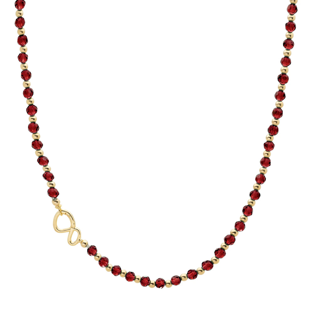 Sparkling Jewels Collier Ruby Quartz geelverguld NLK03G-G50-045