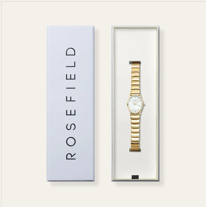 Rosefield Oval white MOP horloge OVWGSG-OV16