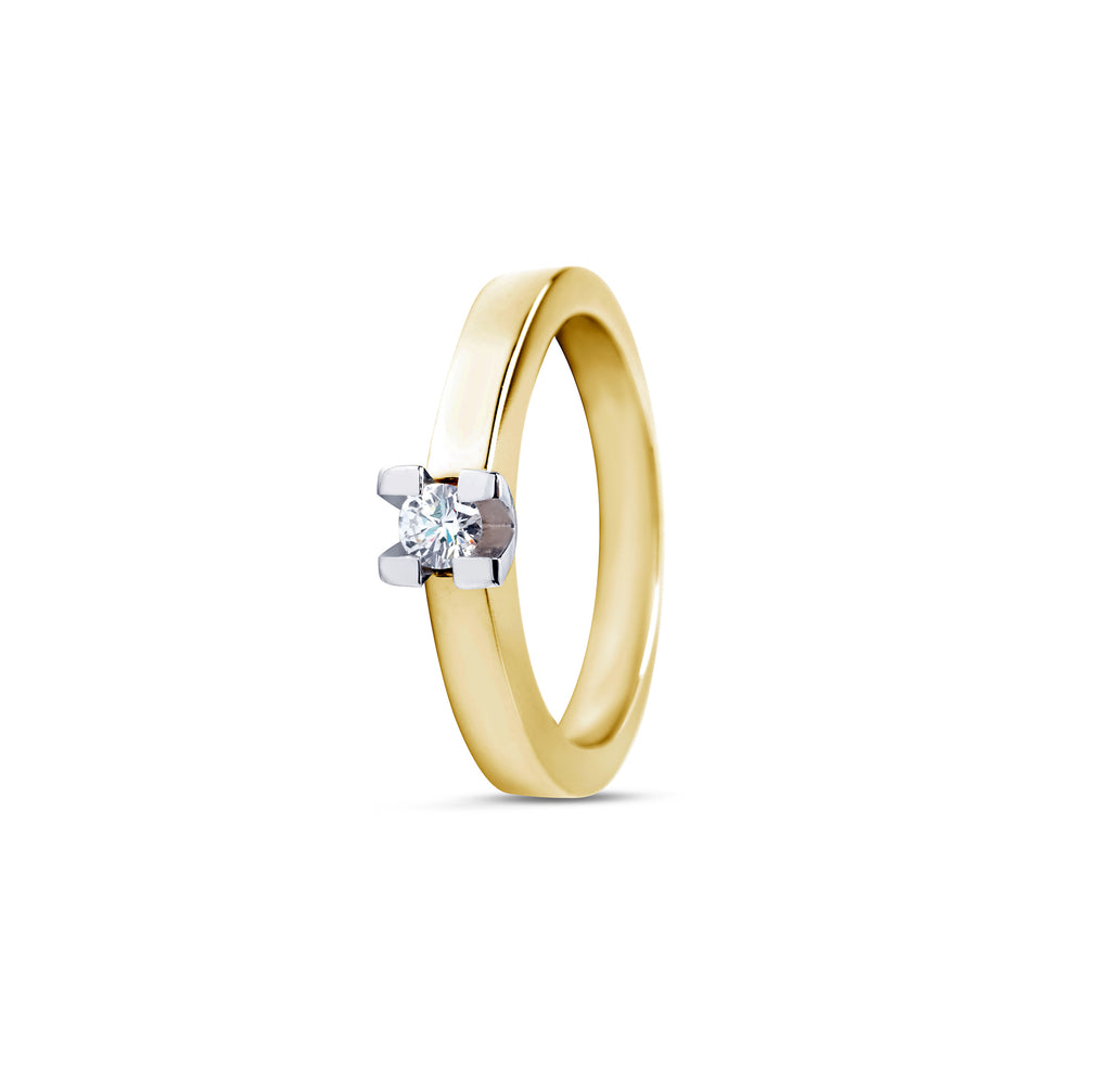 by R&C Diamonds Roman gouden ring RIN0012L 0.25crt