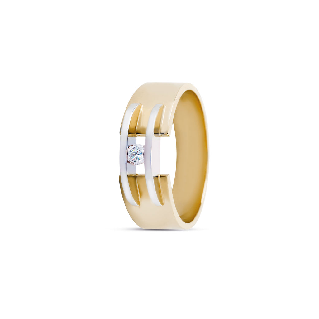 by R&C Diamonds Zoe bi-color gouden ring RIN0053M 0.08crt