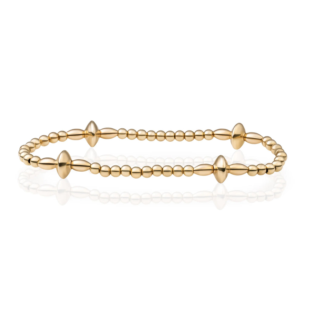 Sparkling Jewels zilveren armband Cone Mix  gold plated SB-G-MIX-03