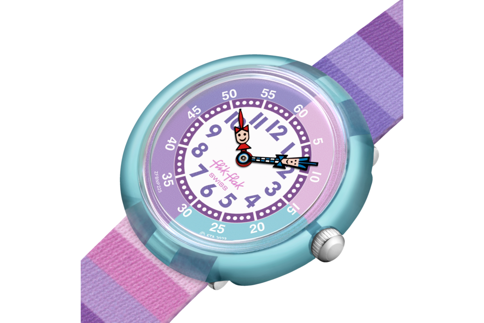 Flik Flak Stripy Purple kinderhorloge FBNP225