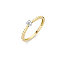 by R&C Diamonds Mia wit gouden ring RIN4015 0.10crt