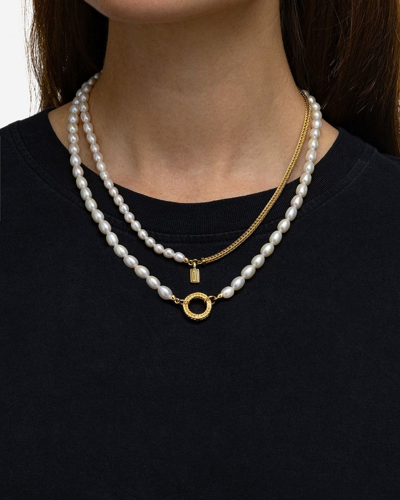 Barbara XS Parel Ketting Verguld 50 cm 032GV