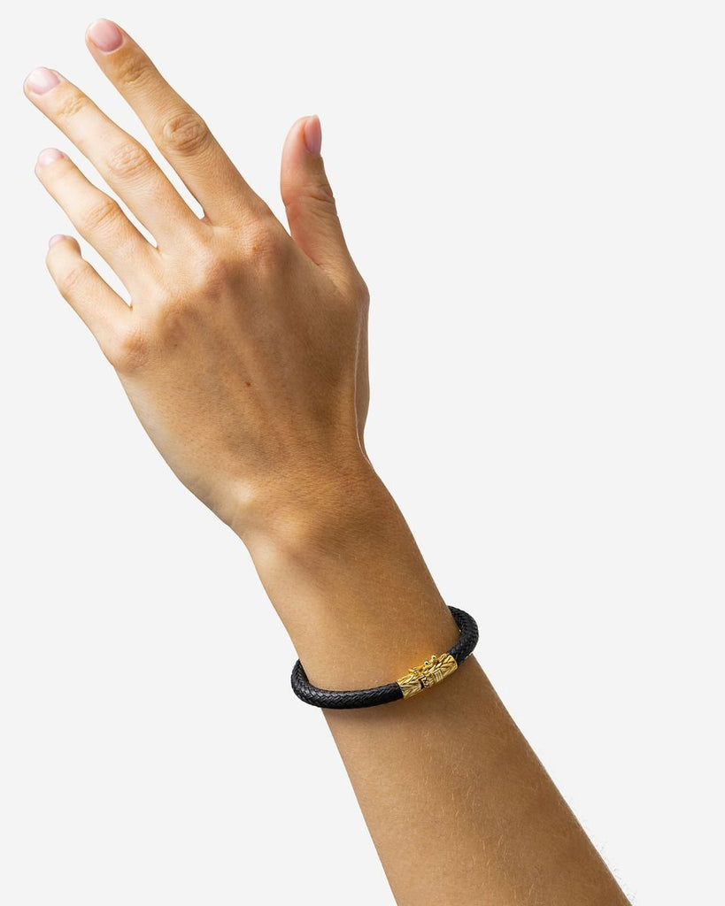 Buddha to Buddha 149BL GV Ellen Leren Armband Zilver
