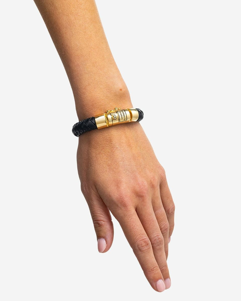 Buddha to Buddha armband 544BL GV Ben leather Black