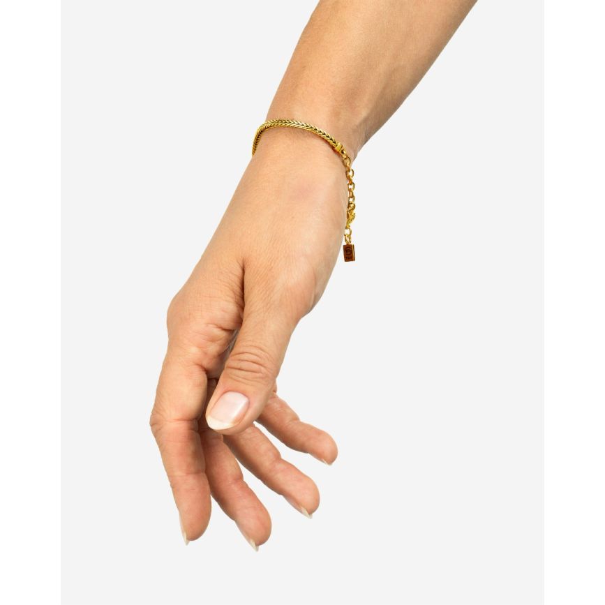 Buddha to Buddha 913GV Stacking Armband Barbara Zilver Geel verguld
