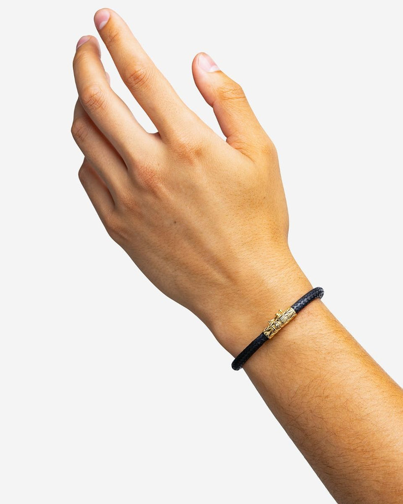 Buddha to Buddha 149BL GV Ellen Leren Armband Zilver