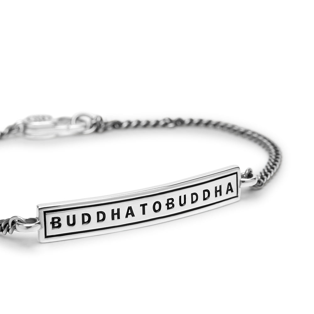 Buddha to Buddha enkelbandje essential logo silver large 901