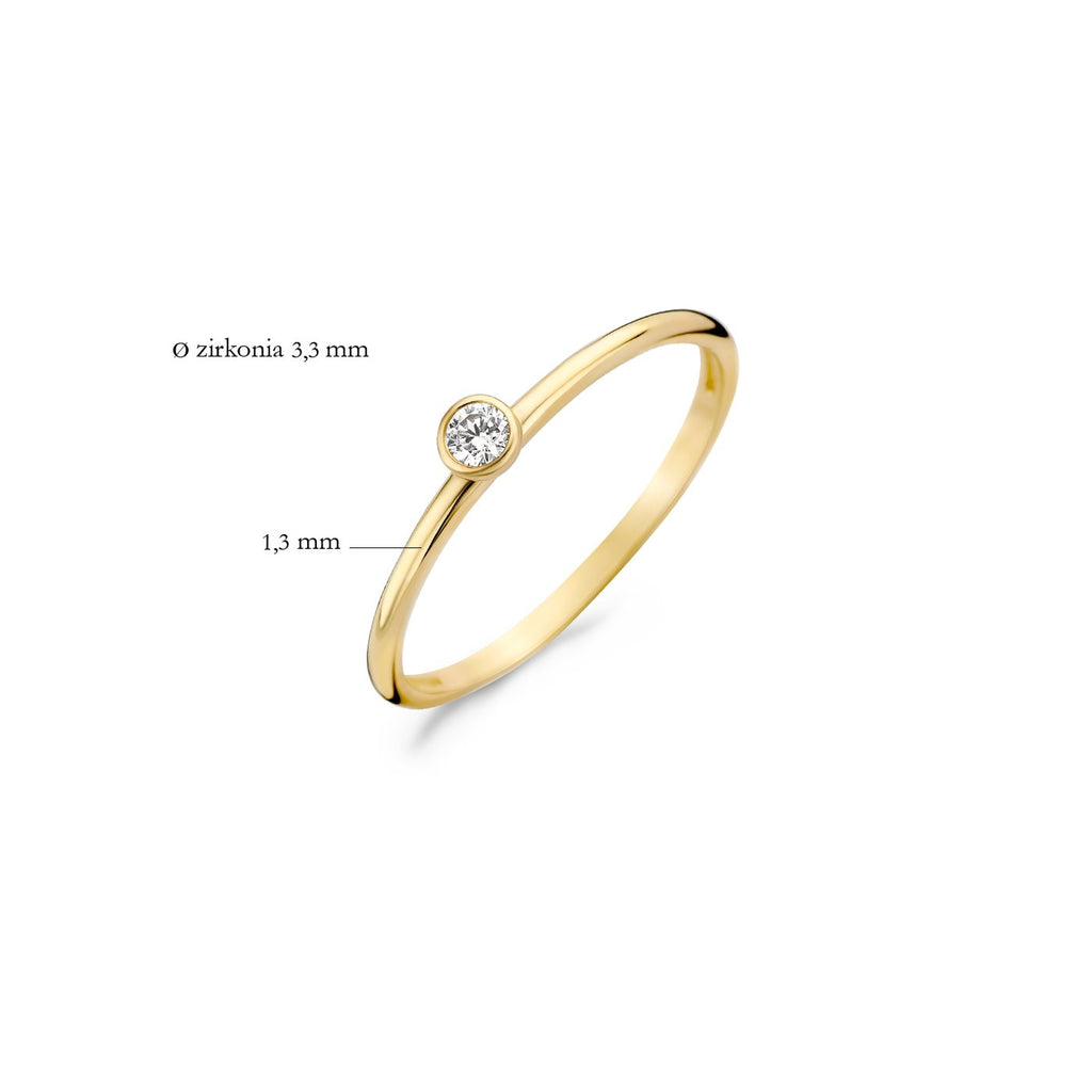 Blush Jewels 14 karaat geel gouden ring met zirkonia 1198YZI