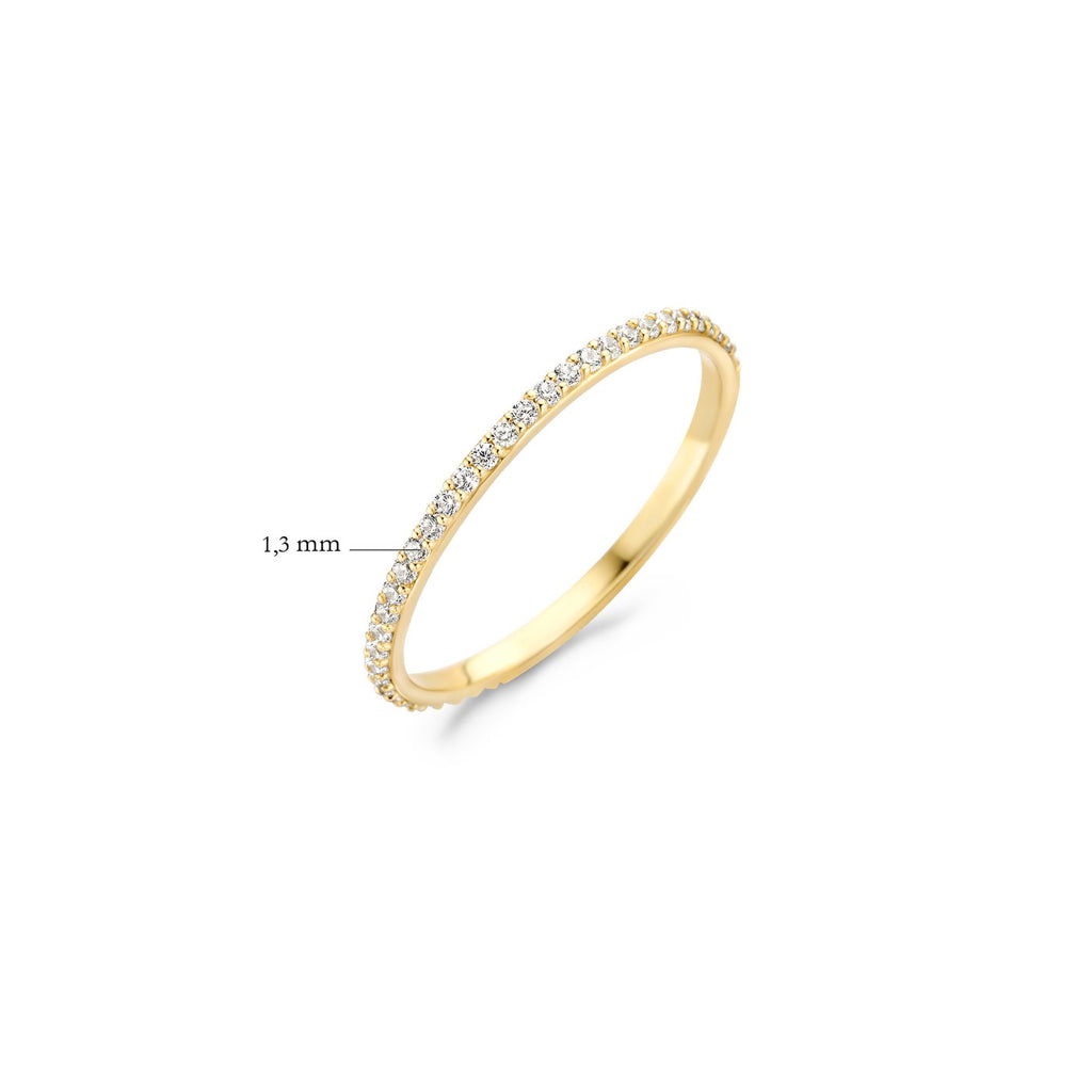 Blush Jewels 14 karaat geel gouden ring met zirconia 1201YZI