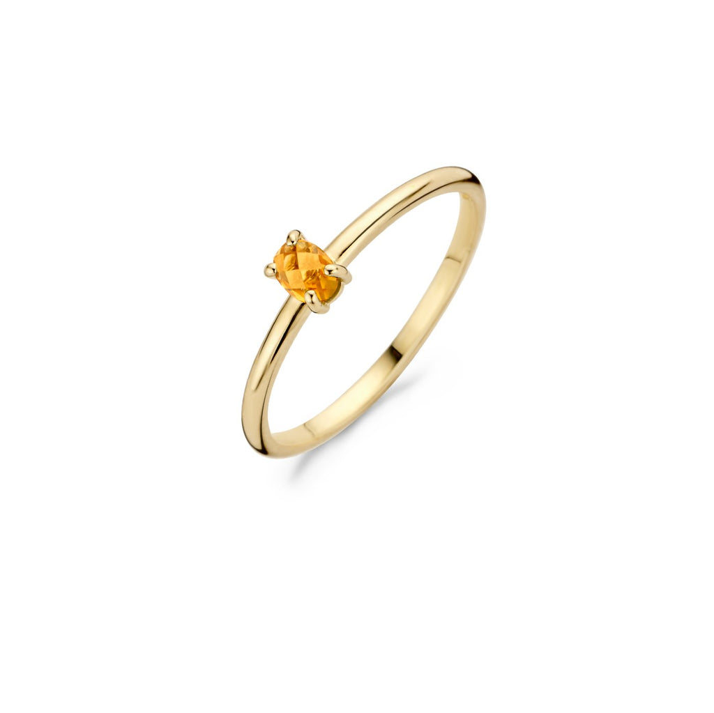 Blush Jewels 14 karaat geel gouden ring met citrine 1204YCI