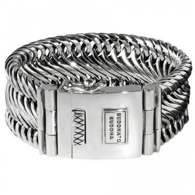 Kuzzoi Zilveren armband voor heren, massief 925 sterling zilver, breedte 20 mm, 335104, 21 cm, Sterling zilver, zonder steen Kuzzoi Zilveren armband voor heren, massief 925 sterling zilver, breedte 20 mm, 335104, 21 cm, Sterling zilver, zonder steen