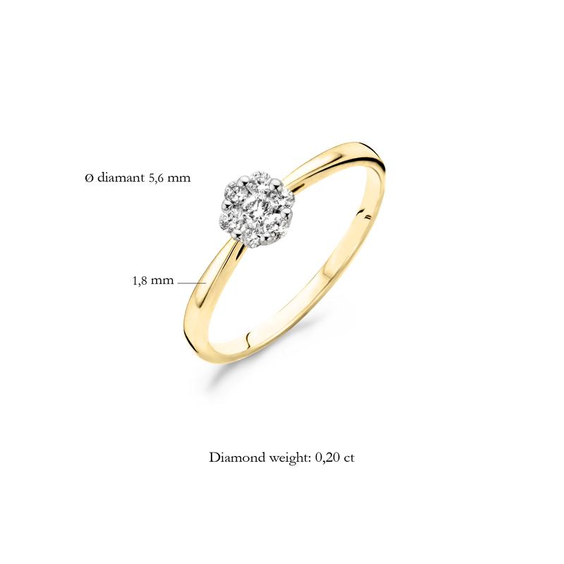 Blush Diamonds ring - 14K geel en wit goud met diamant 1612BDI