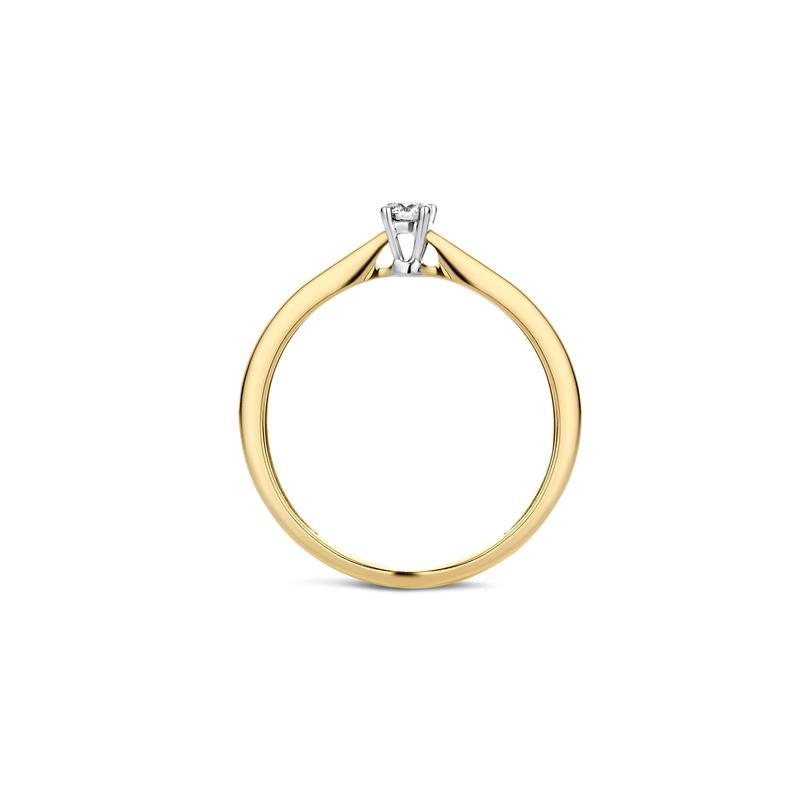 Blush Diamonds ring - 14 karaat geel en wit goud met diamant 1622BDI