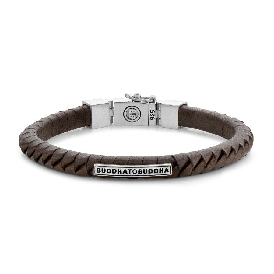 Buddha To Buddha armband 162BR Komang Small Leather Brown
