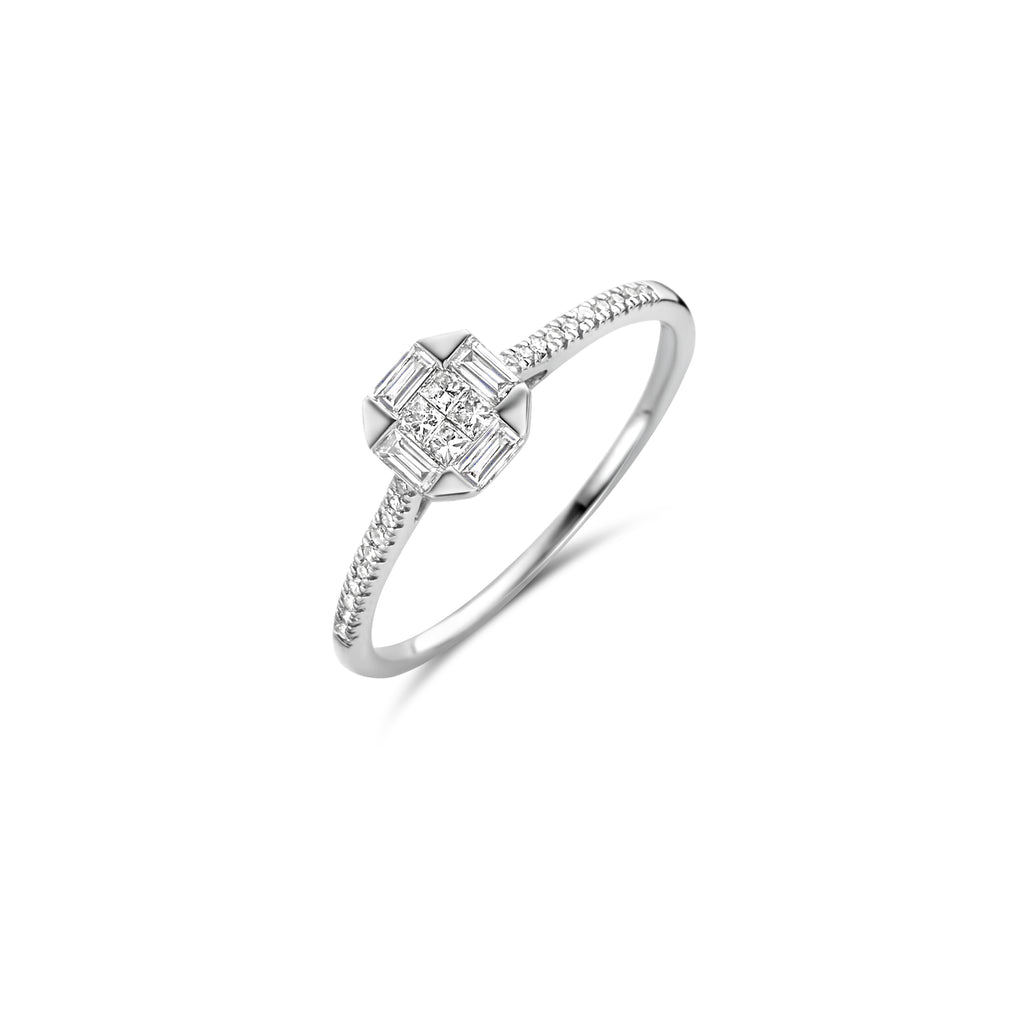 Blush Diamonds ring - 14K wit goud met diamant 1655WDI