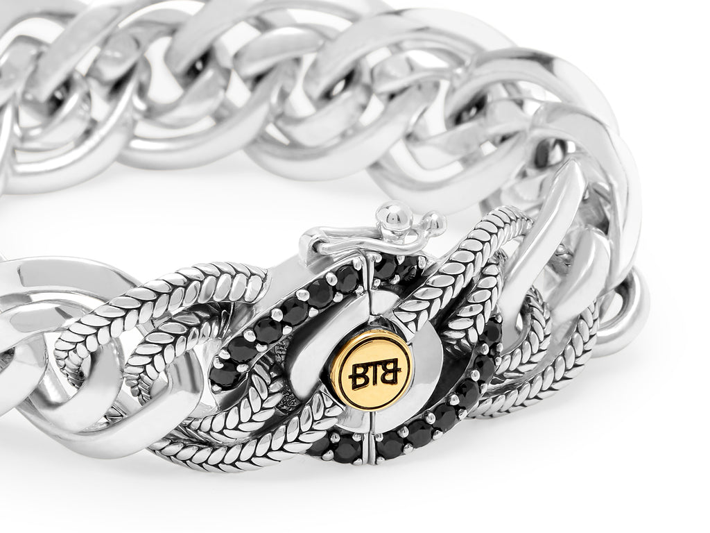 Buddha to Buddha 849 armband Nathalie Small Limited Zwart Spinel zilver goud 14kt
