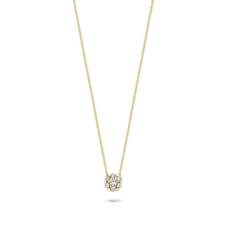 Blush Jewels 14 karaat geel gouden collier met zirconia 3097YZI