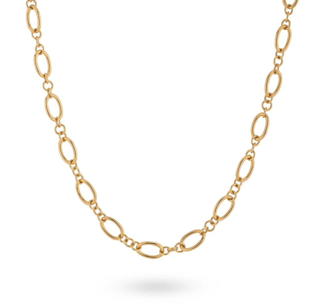 24 Kae Chain zilveren collier geel goud verguld 32450Y