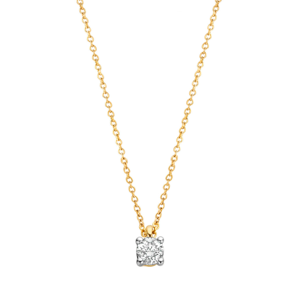 Blush Diamonds collier - 14K geel- en wit goud met diamant 3611YDI