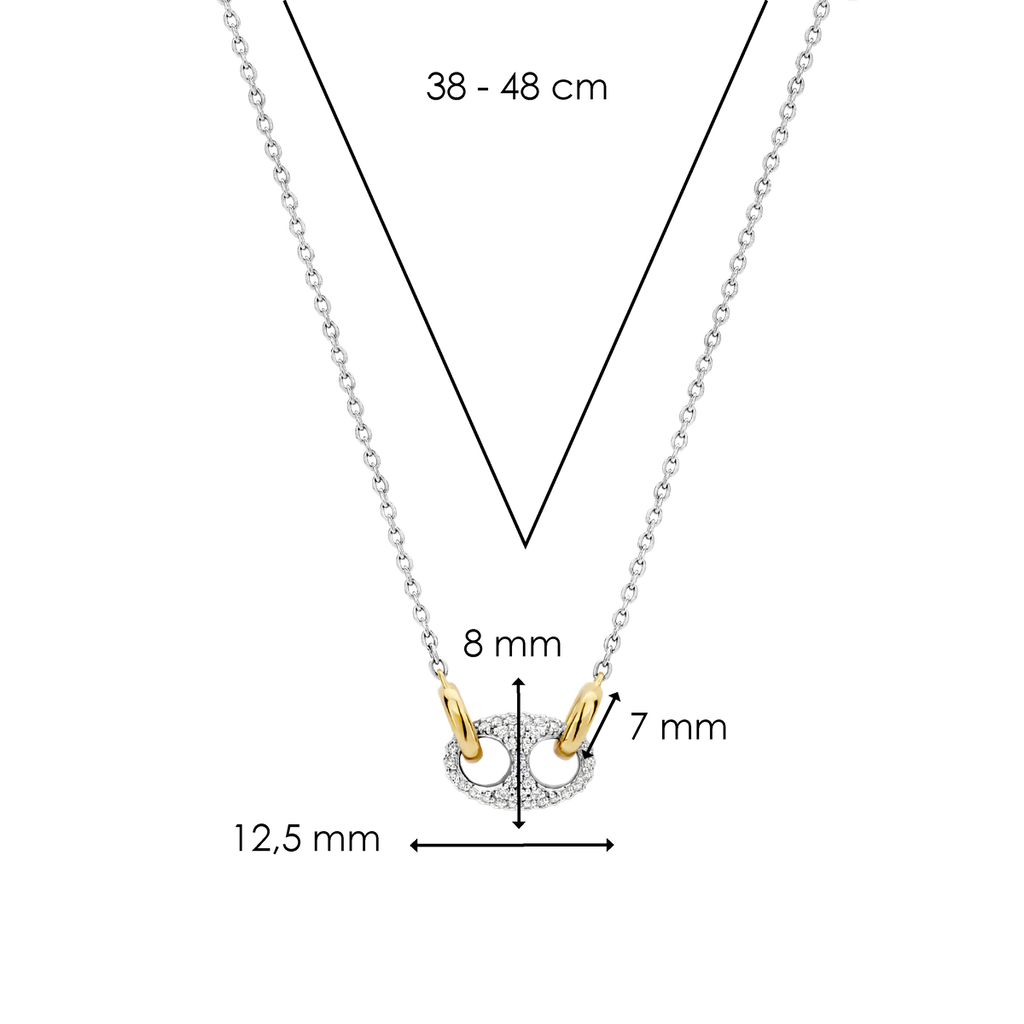 Ti Sento Milano zilveren collier verguld 3986ZY