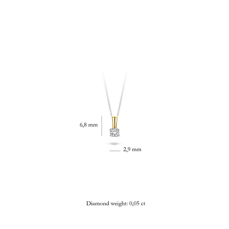 Blush Diamonds hanger - 14K geel en wit goud met diamant 6600BDI