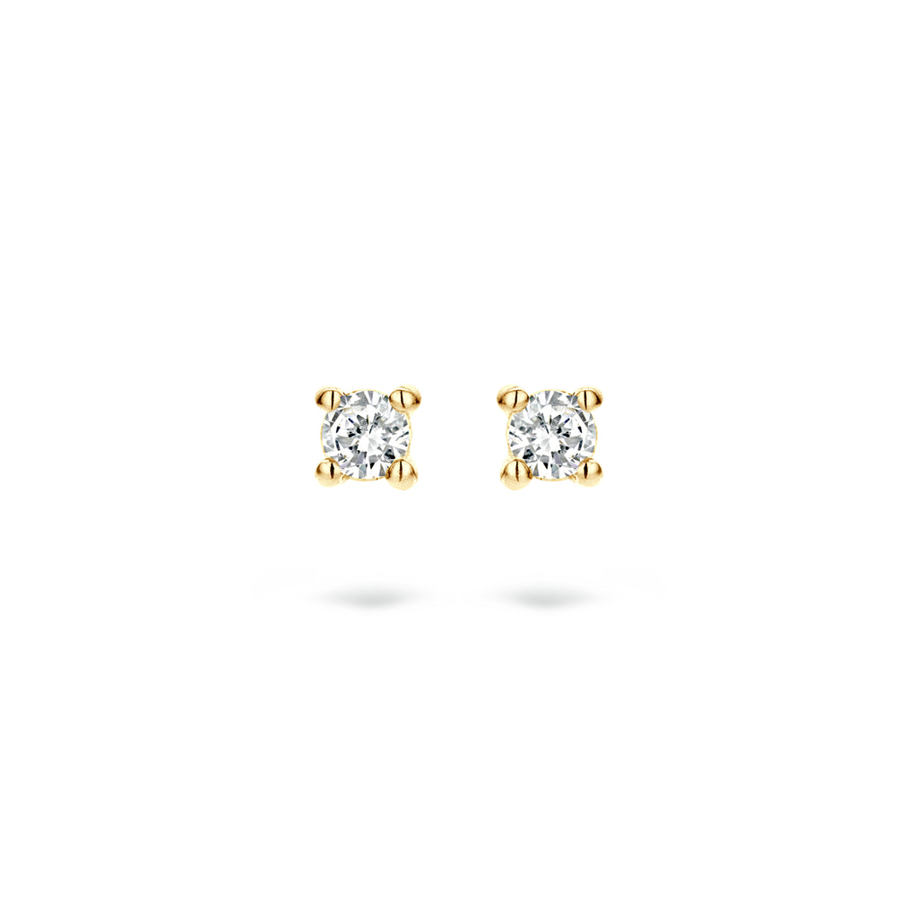 Blush Diamonds gouden oorstekers met diamant 7601YDI