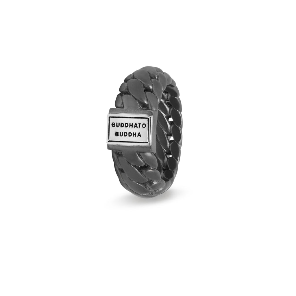 Buddha to Buddha 542BRS Ben Small Black Rhodium Silver ring