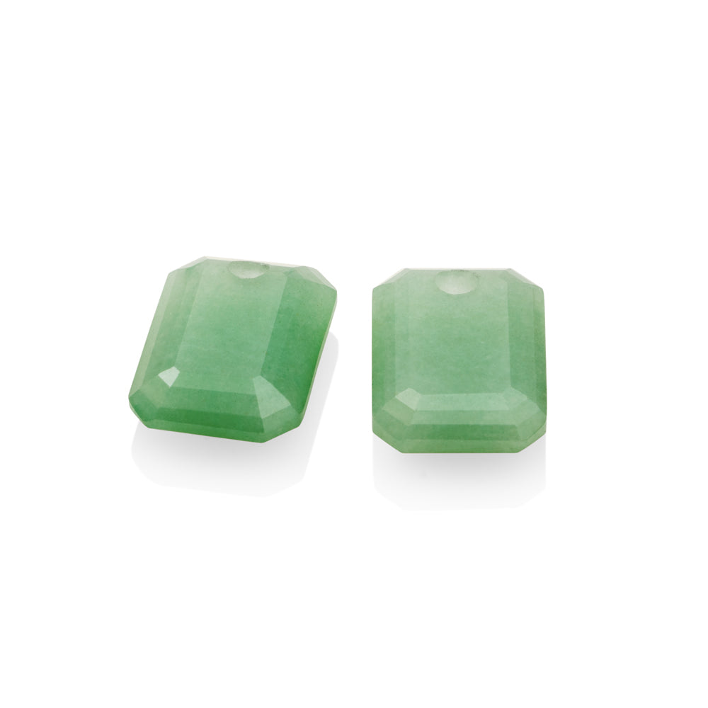 Sparkling Jewels Gemstone Baguette Green Aventurine EAGEM29-EC