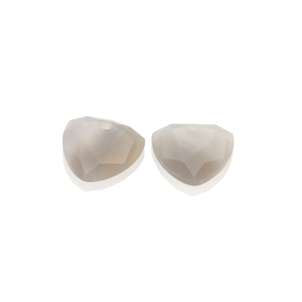 Sparkling Jewels Earstones Trillion Cut Gray Agate EAGEM31-TRI