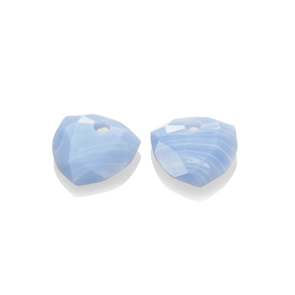 Sparkling Jewels Earstones Blossom Blue Lace Agate EAGEM47-TRI