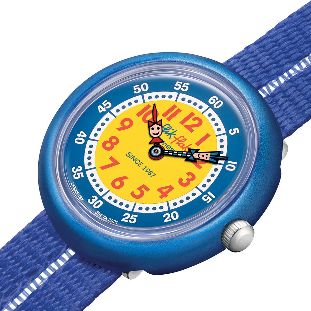 Flik Flak Retro Blue kinderhorloge FBNP187