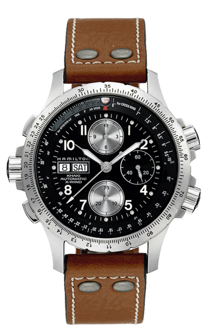 Hamilton Khaki X Wind Auto Chrono horloge H77616533 Juwelier Luitjens