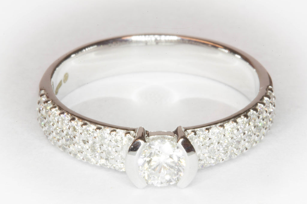 Diamonde wit gouden ring 0.65crt 65.700.0055
