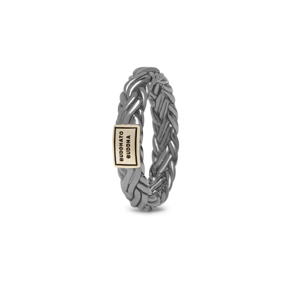 Buddha to Buddha zilveren 605BR SG Katja XS Black Rhodium Shine Gold ring