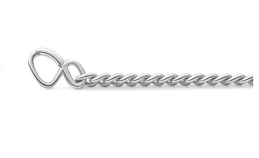 Sparkling Jewels Curb Chain armband silver LK-CBS