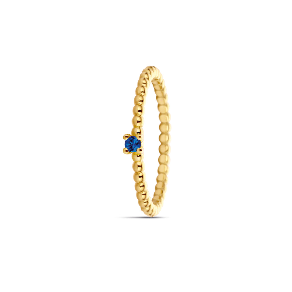 Miss Spring "Allerliefste Billie" Geel Gouden Ring small Saffier MSR601BSGG-S
