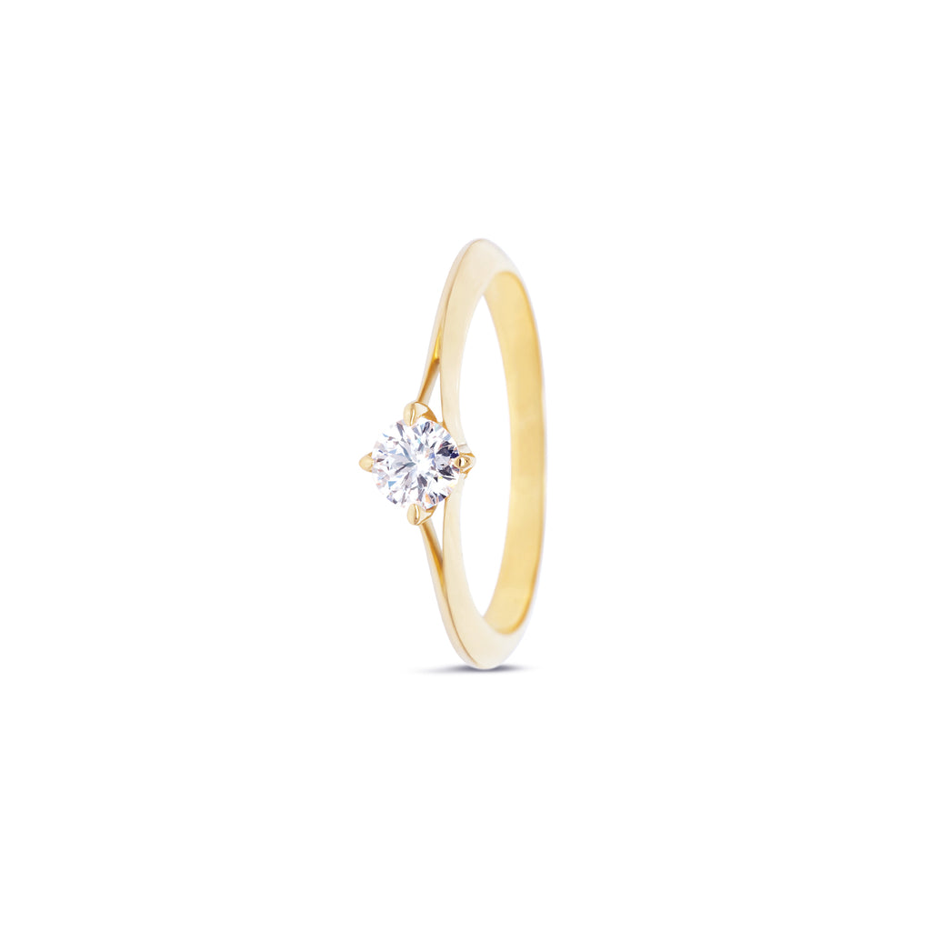 by R&C Diamonds Eloise wit gouden ring RIN2127XS 0.15crt