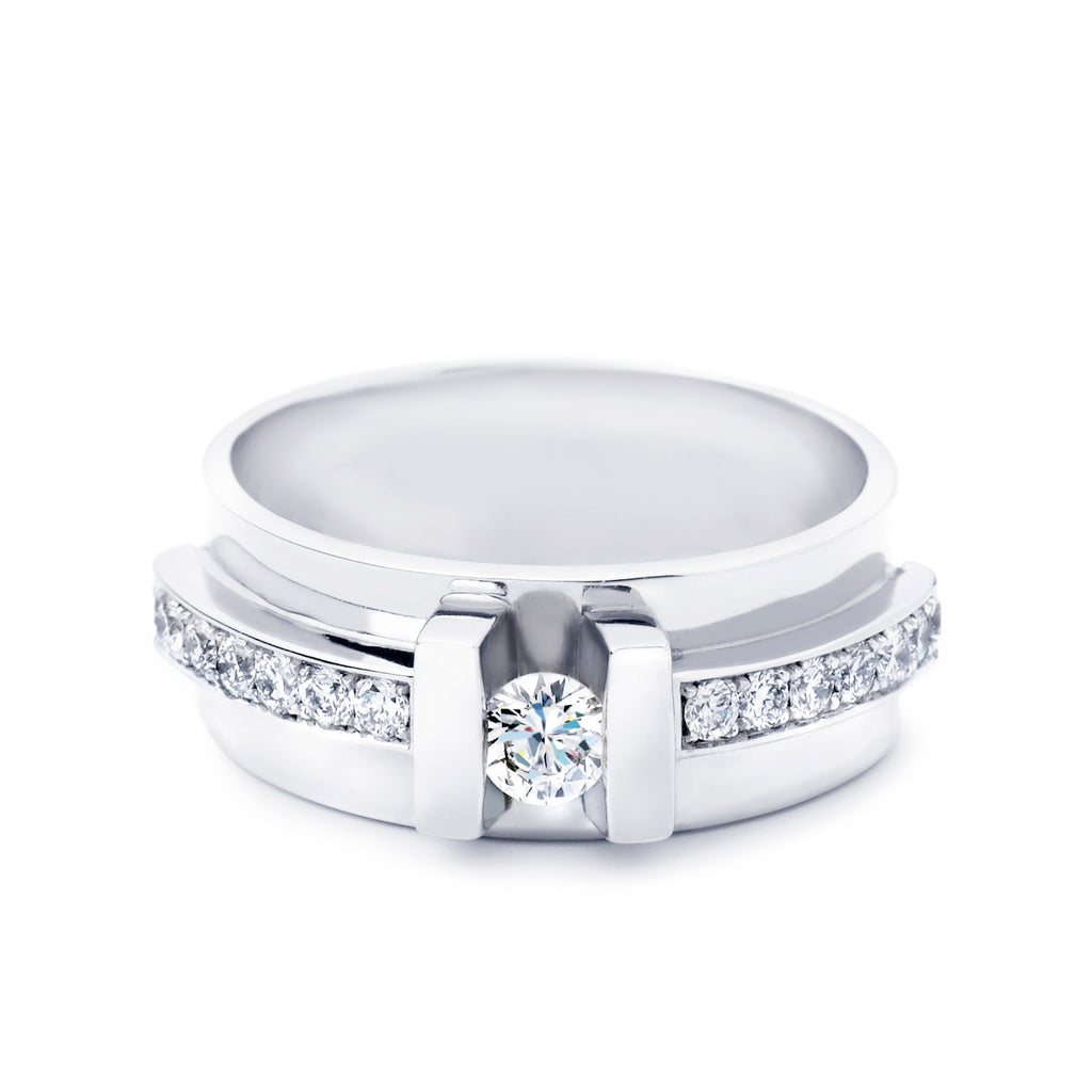 by R&C Diamonds Delfine Riche wit gouden ring RIN0064M 0.22crt