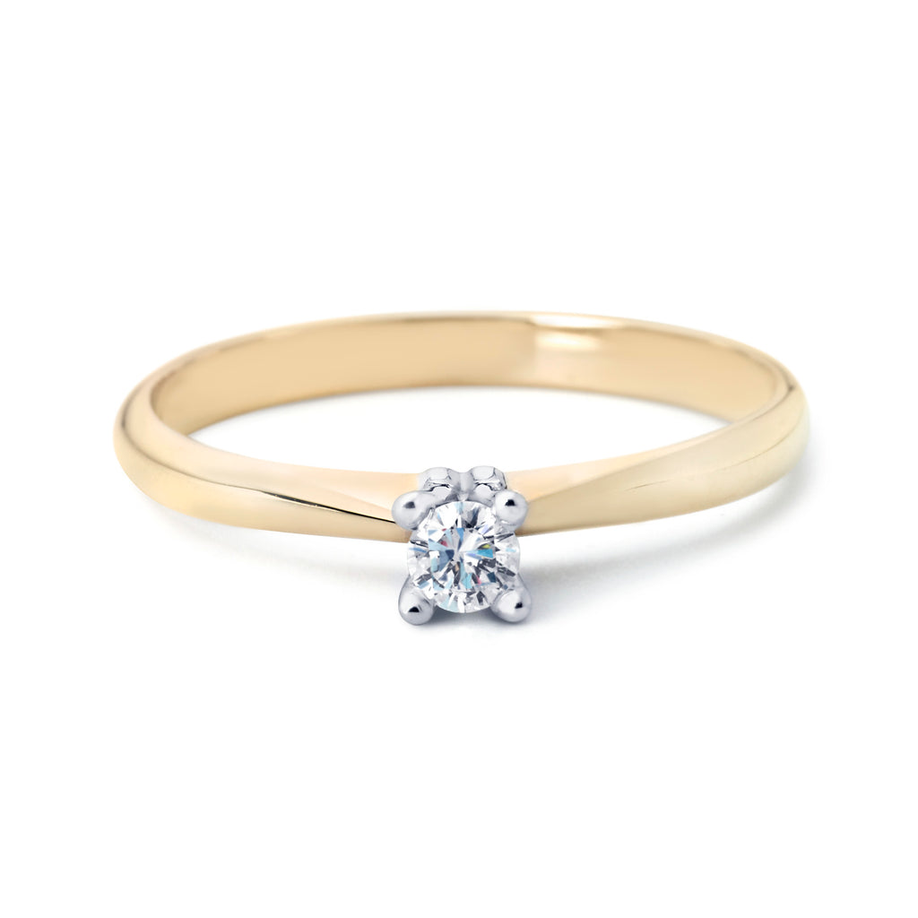 by R&C Diamonds Lila bi-color gouden ring RIN0084M 0.15crt