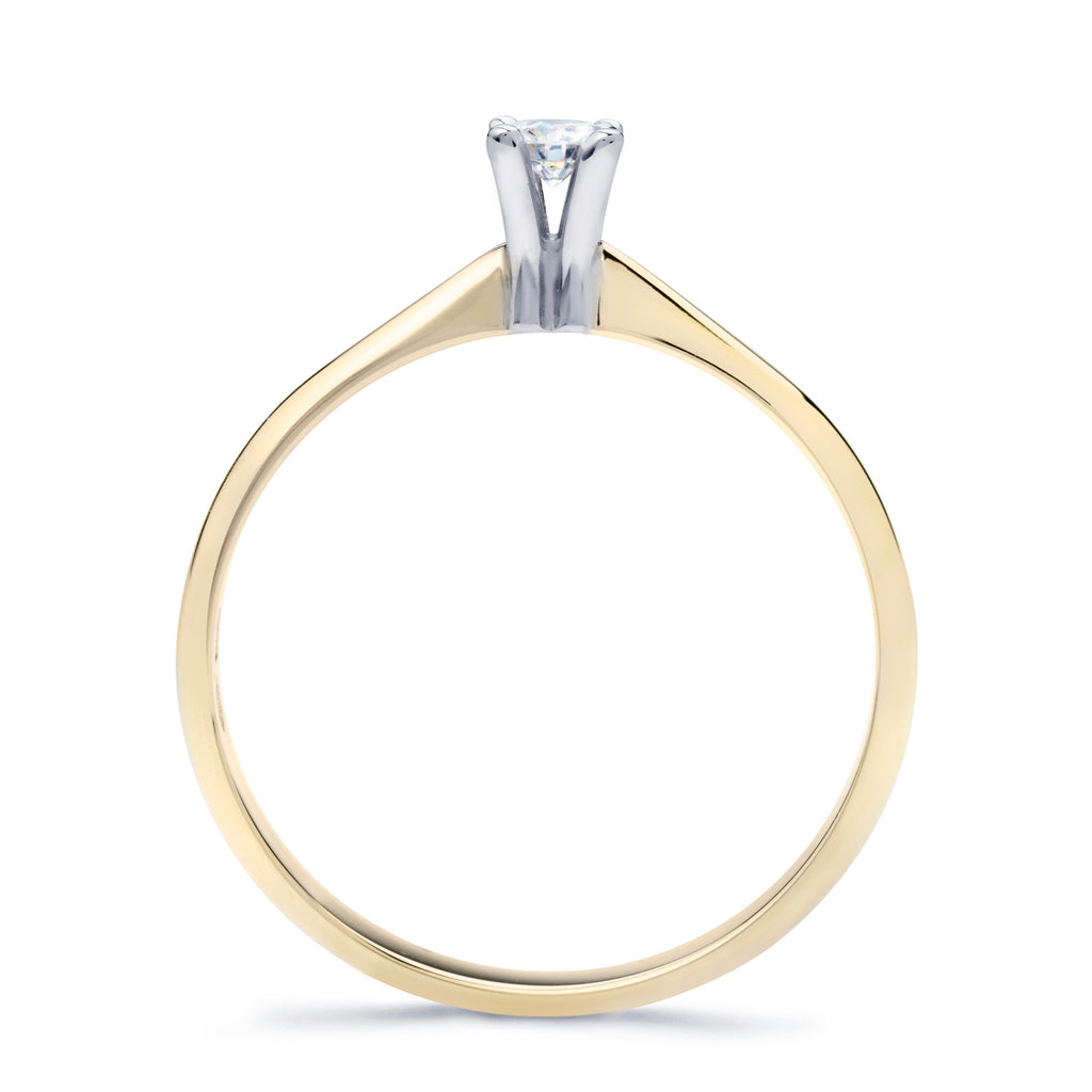 by R&C Diamonds Lila bi-color gouden ring RIN0084M 0.15crt